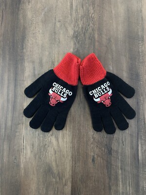 NWOT Chicago Bulls Gloves NBA Basketball Vintage KIDS Winter Sports Vintage