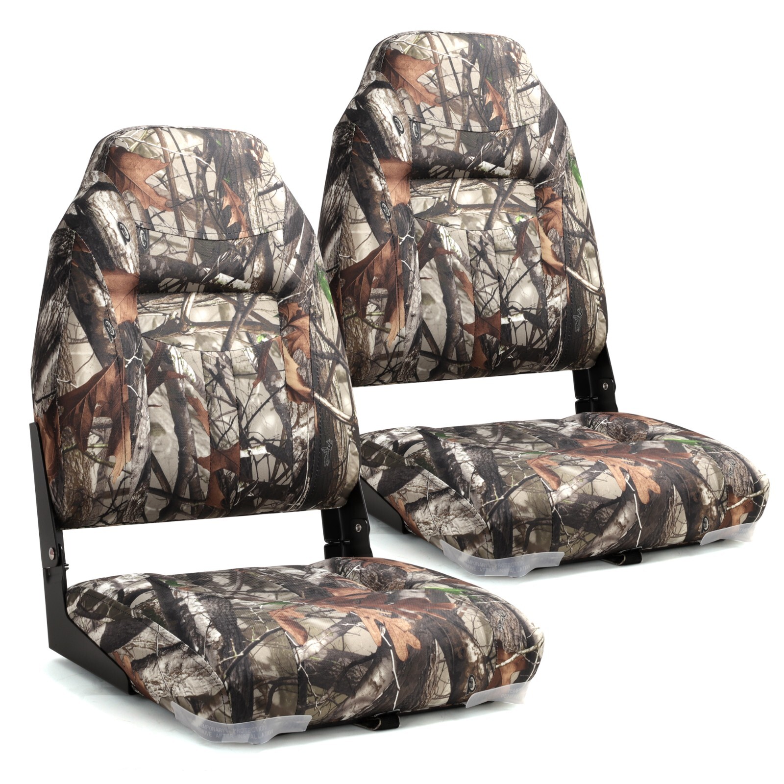 NORTHCAPTAIN Deluxe Camo High Back Folding Boat Seat, 2 Seats