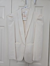 Image of Kirundo Ivory Blazer Sz Small, Machine Washable