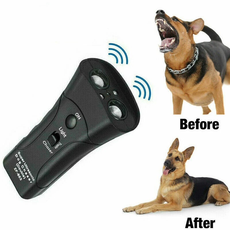 Ultrasonic Anti Dog Barking Device Pet Trainer LED Light Gentle Chaser Style LOT - Image 4 of 4