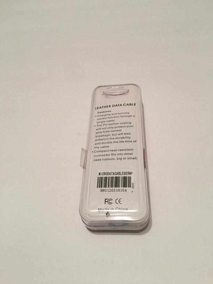 Mybat Cuero Cable Datos Mirco USB V9 Puerto Rosa con Soporte Cable Foto 4 de 4