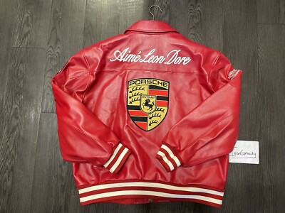 Aime Leon Dore ALD x Porsche 993 Turbo Leather Club Jacket