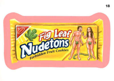 FIG LEAF NUDETONS 2012 Topps Wacky Packages Series 9 Orange Border #18 ID:122532