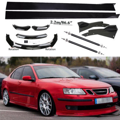 Front Bumper Lip Spoiler Diffuser Splitter Rear Side Skirt For Saab 9-3 9-5