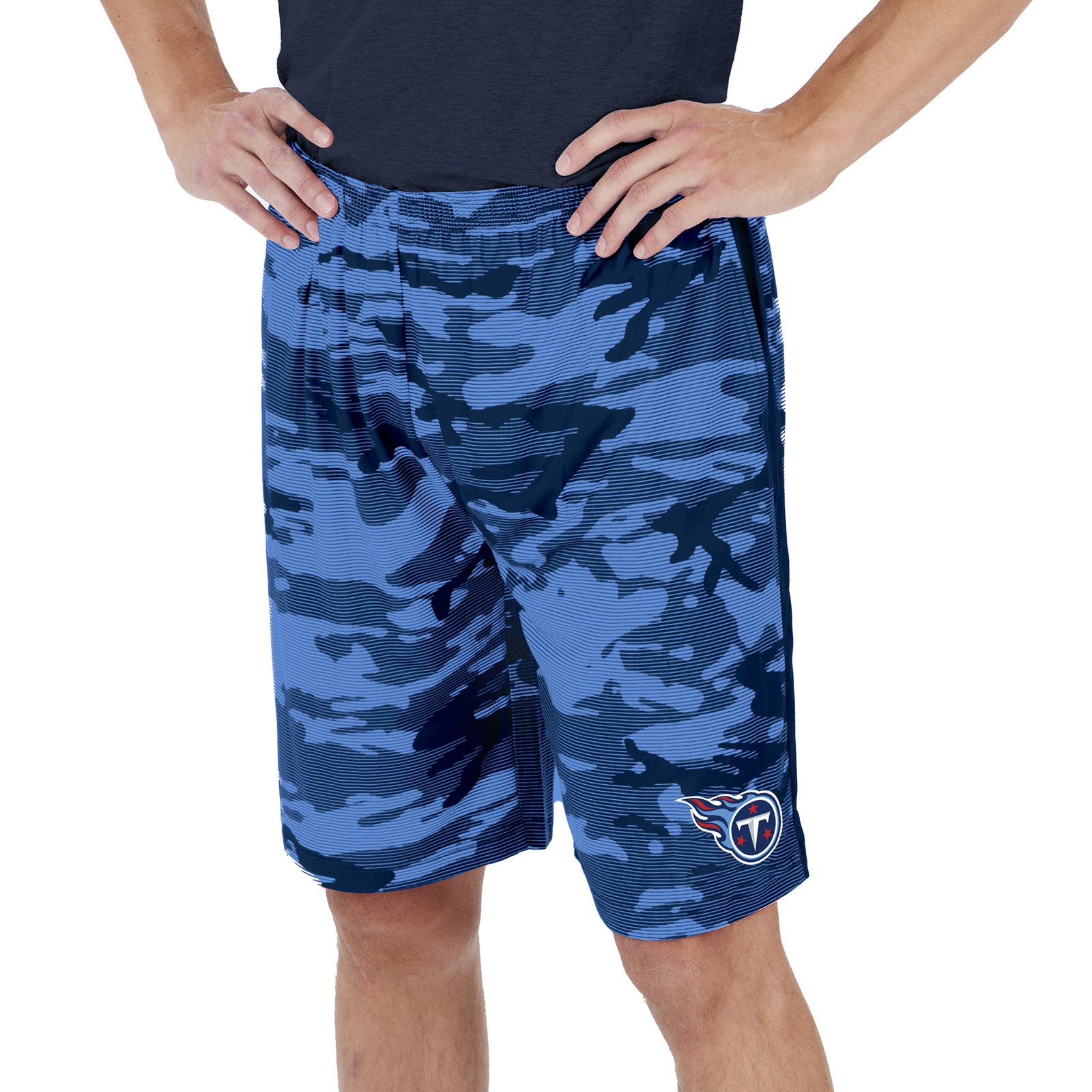 Легкие камуфляжные шорты Zubaz Mens NFL Tennessee Titans с логотипом
