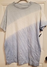 Gap Oversized T-Shirt Dress - Blue White - Small Petite 