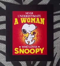 Peanuts ♡ Snoopy ♡♡ NEVER Underestimate a Woman ♡♡ Magnet ♡ 2.5 x 3.25 Inches 