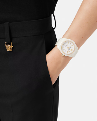 Versace Womens DV One White Ceramic 40mm Bracelet Fashion Watch Versace Women main image 3