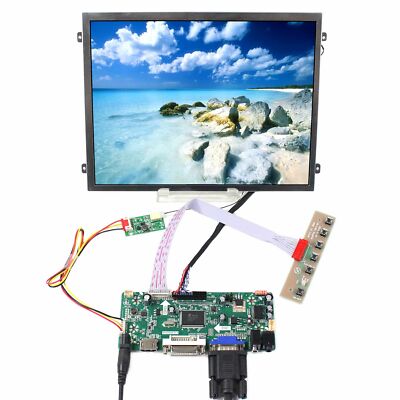HD DVI VGA LCD Controller Board 10.4'' 1024x768 WLED Backlight 500cd LCD Screen