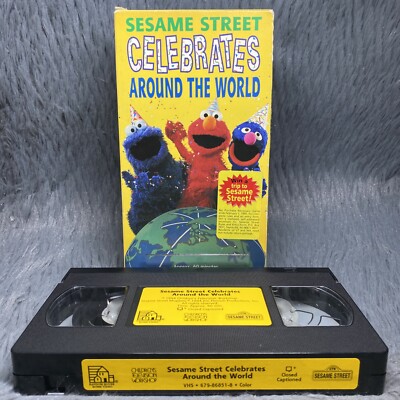 Sesame Street Celebrates Around The World VHS Tape 1994 Original