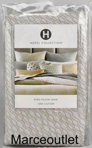 Hotel Collection Bedford Geo EURO Embroidered Pillowshams Gray