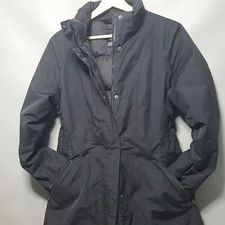 The North Face DryVent Womens Goose Down Winter Coat Black Full Zip Parka Sz M