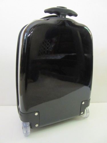 Hello Kitty Hard Shell Carry-On Rolling Suitcase Black Pink White Sanrio 18" - Picture 3 of 14