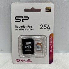 Superior Pro MicroSDXC UHS-I 256 GB Card With Adapter  New