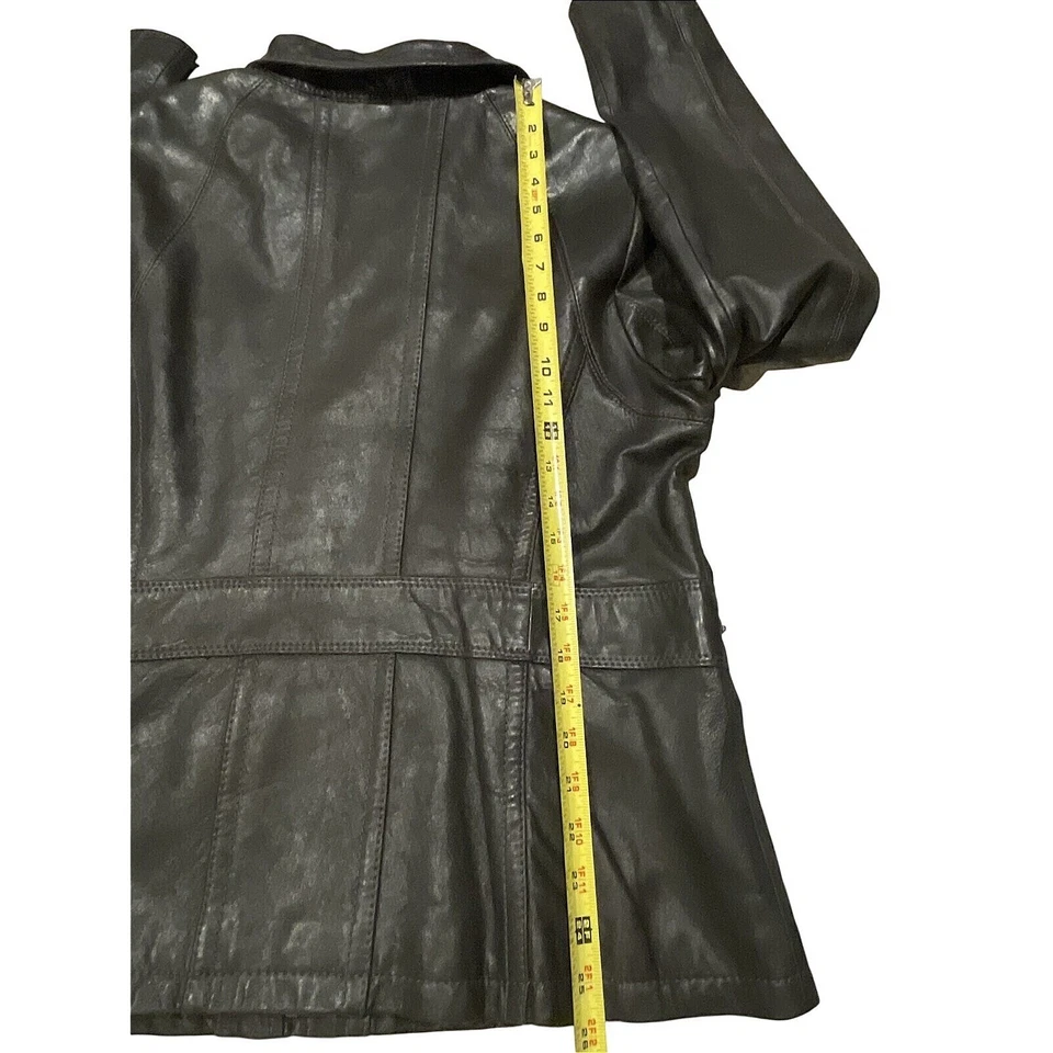 Marc New York Andrew Marc 100%  Lambskin Leather Jacket Women's Size XL Brown - Image 3 of 4