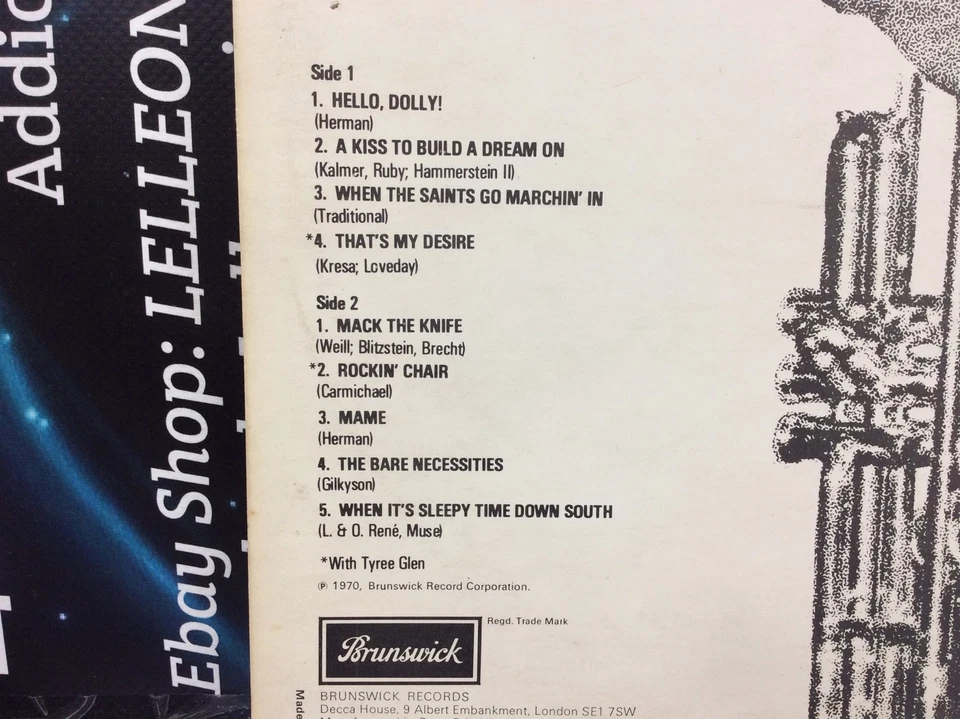 Louis Armstrong Great Hits LP Album Vinyl Record Jazz Blues 50’s Recorded Live - Image 3 of 4