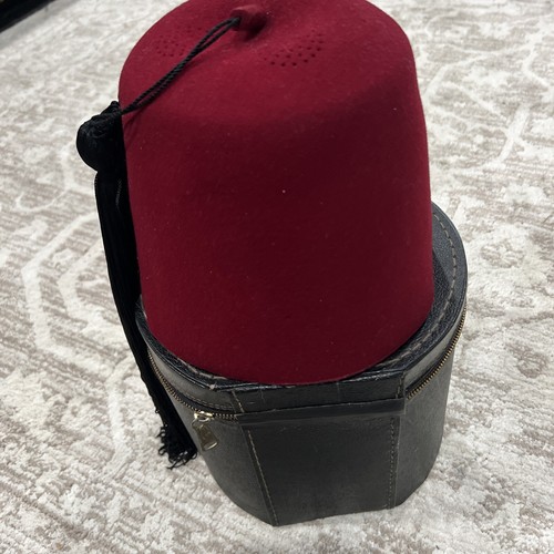 Masonic Shriner Kalif Potentate Fez Lou-Walt Corp Tassel Hat Jeweled Box 7 3/8 - Picture 8 of 17