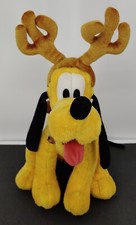 Disney Store Exclusive Pluto Reindeer 15" Jingle Bells Plush