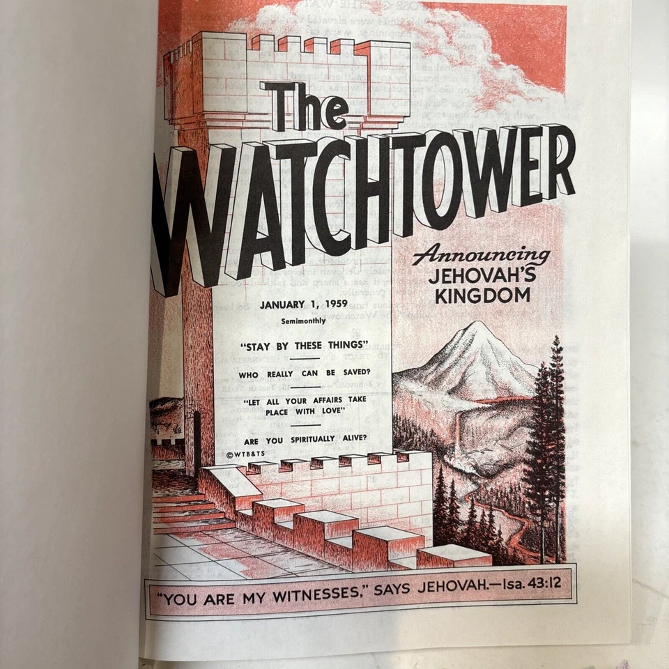 Jehovah's Witness The Watchtower 1959 Hardcover Bound - Image 4 of 4