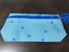 Lancome Makeup Cosmetic Pouch Case w/ Zipper turquoise/blue