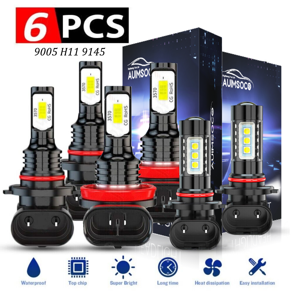 SUBARU TECNICA INTERNATIONAL LEDライト LED Headlight+Fog Bulb 8000K For Subaru Impreza WRX STI Limited