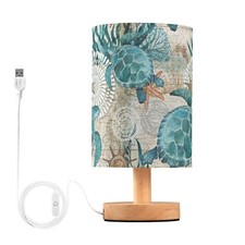 Small Table Lamp for Bedroom - Bedside Lamps for Nightstand, Sea Ocean Turtle...