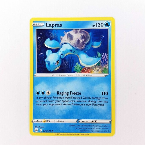 Pokemon - Lapras 031/172 - NON HOLO RARE - Brilliant Stars - NM/M - New