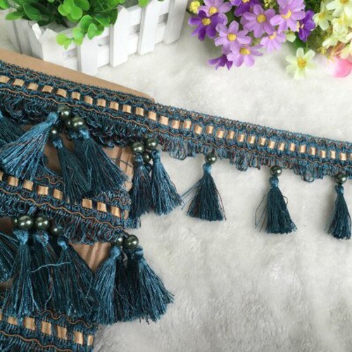12 YARDS / 16 COLORS / MARI Beaded Ball Tassel Fringe Trim / Drapery, Upholstery - Picture 5 of 20