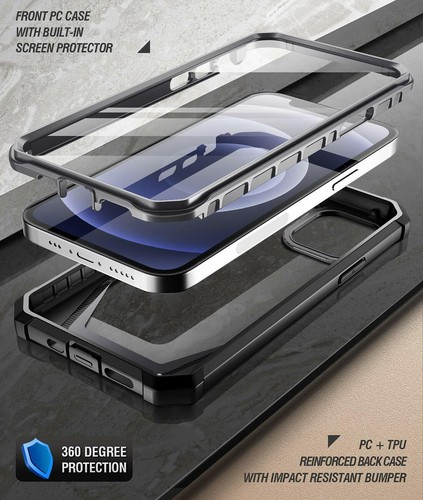 Poetic Shockproof Case For iPhone 12 Pro / 12 Cover Anti-Slip w/Screen Protector - Picture 3 of 12