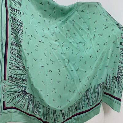 Revell Paris 100% Silk Scarf - Geometric Pattern - 31''x30'' Square Wrap #A51