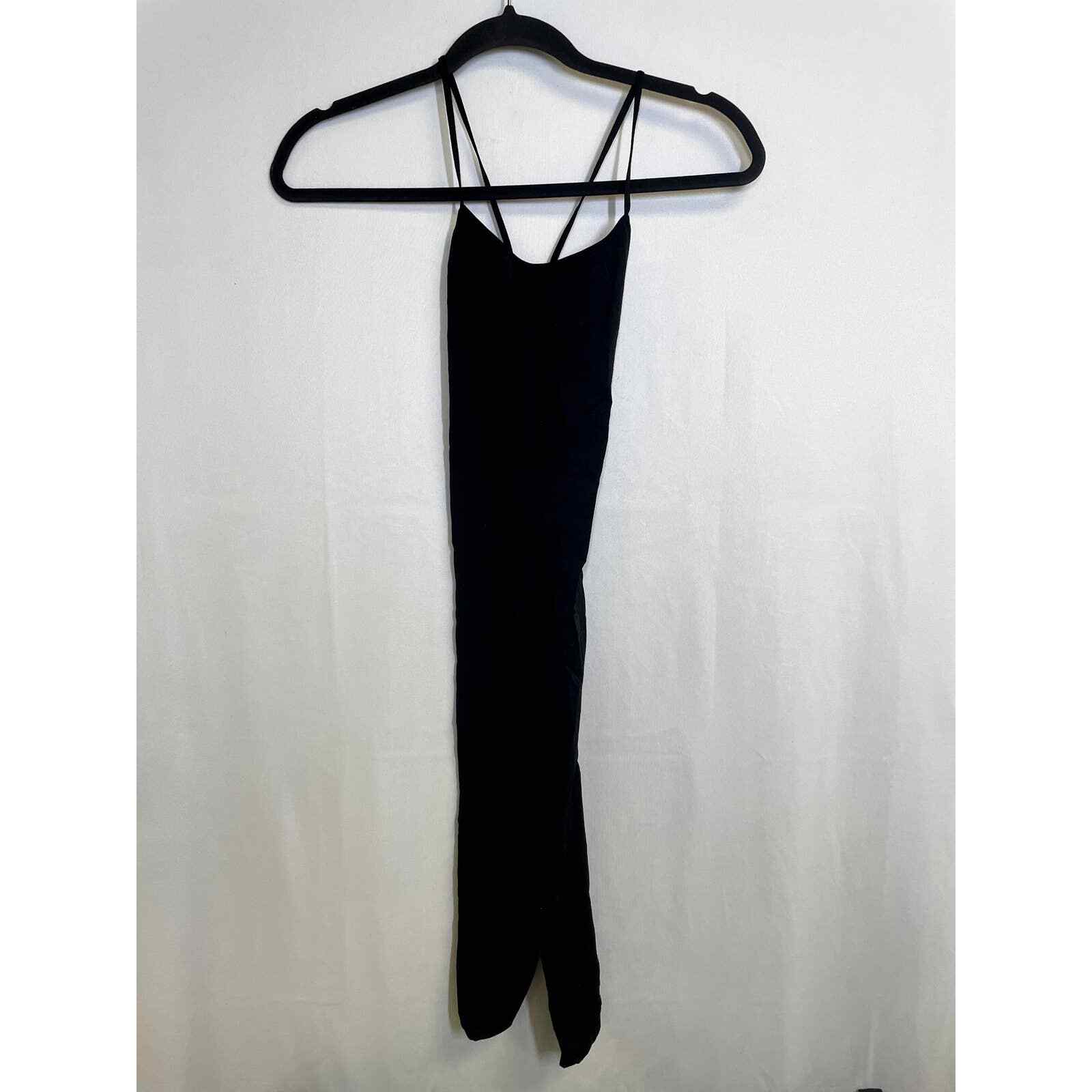 FREDERICK'S OF HOLLYWOOD Opaque Crotchless Bodystocking Tight Black