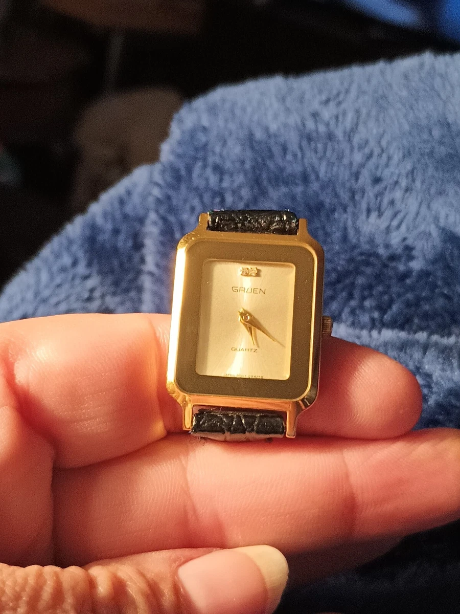 vintage Gruen watch woman gold