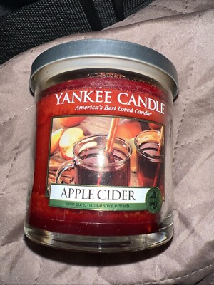 YANKEE CANDLE Apple Cider 7oz  Candle 1-Wick Hard To Find!
