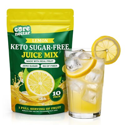 ZERO SUGAR FREE LEMONADE JUICE PACKETS - 100% SUGAR FREE, NATURAL SWEETENED KETO