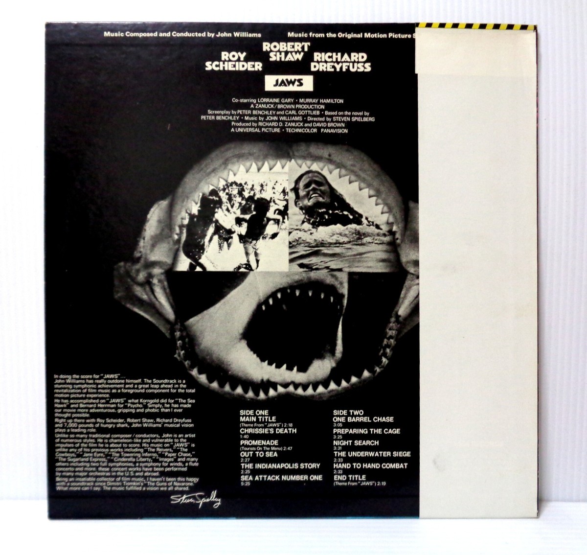 LP Ost, John Williams ジョーズ MCA7166 MCA /00260 OST/ John Williams - JAWS 1975 MCA-7166 Japan LP Obi Vinyl