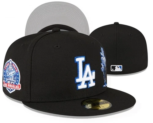Los Angeles Dodgers Baseball Fitted Hat Erwachsene Basic Cap Coconut Tree Hüte - Bild 7 von 8