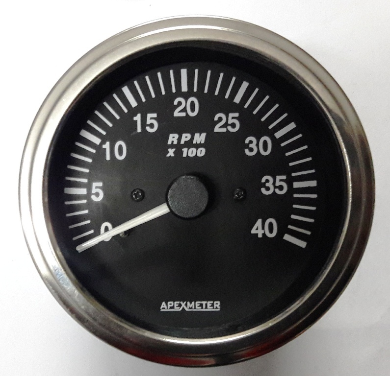 Tachometer 04K RPM pickup Sensor Driven Chrome Bezel+Sensor