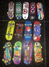 Tech Deck Fingerboard- Tony Hawk Hot Wheels Heart~Lot of 13