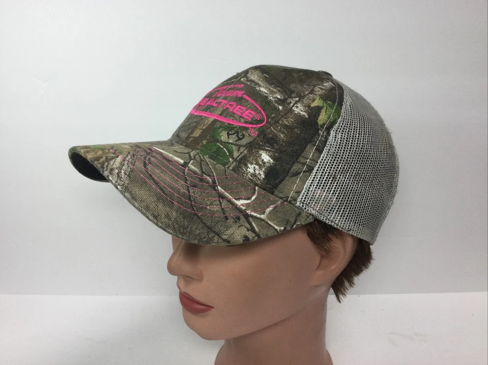 Team Realtree Camo Hat Womens pink logo hunting baseball Cap Adjustable - Image 3 of 4