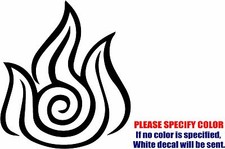 Fire Nation Symbol Avatar Graphic Die Cut decal sticker Car Truck Boat Window 6"