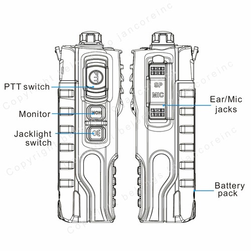 NEW 1PC QuanSheng TG-UV2 Plus 10W Ham Radio Walkie Talkie 4000mah Tri Band Voice - Zdjęcie 11 z 13