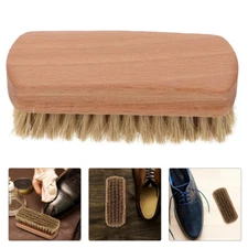 1 Pig Brush Soft Wooden Handle Brush Cleaning Tool for Coat
