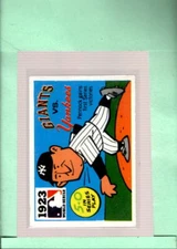 1971 Fleer Laughlin World Series Black Backs #21 1923 - Giants vs. Yank ID:52382
