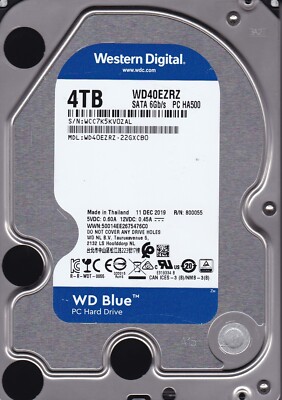 WD40EZRZ-22GXCB0 s/n: WCC7K DEC/ 2019 R/N: 800055 4TB SATA 3.5 Western Digital