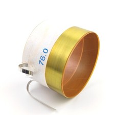 1 Pcs ID: 76mm 8 Ohm Voice Coil Woofer Bass Speaker Pure Aluminium Flat Wire