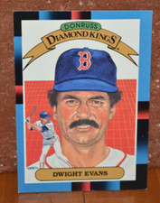 NICE PICTURE ON BASEBALL CARD DWIGHT EVANS BOSTON RED SOX DONRUSS DIAMOND KINGS