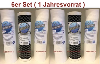 ERSATZFILTER FÜR OSMOSEANLAGEN  +300+125+75 GPD ANLAGEN 1 JAHRES VORRAT