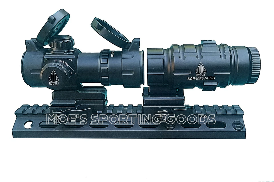 红点瞄准镜带 3 个翻转到侧放大镜组合 - UTG 步枪瞄准镜 - Leapers — 第 3/4 张图片