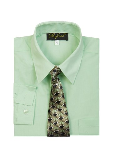 Baby Boys Dress Shirts Tie Set Formal And Casual Useful With Full Color #S858 - Picture 11 of 34