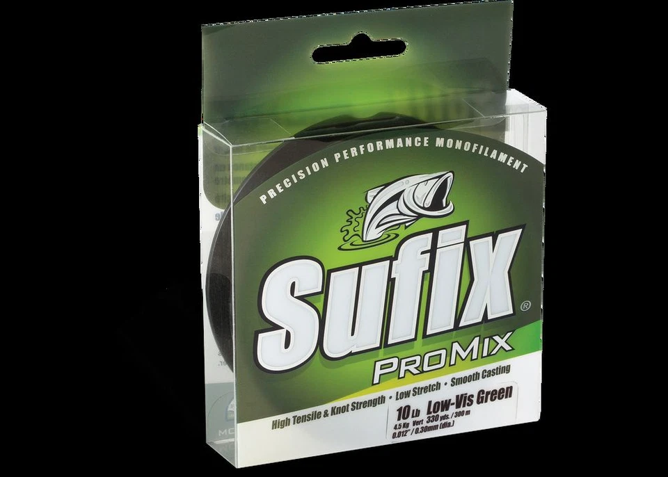 Linha de pesca monofilamento transparente Sufix Pro Mix 330 Y linha de pesca de robalo e truta - Imagem 2 de 2